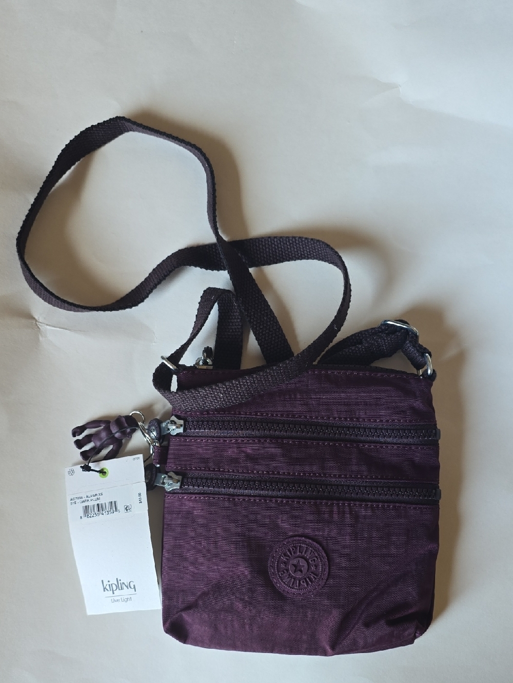 NWT Kipling Alvar Xs Crossbody Bag in Plum